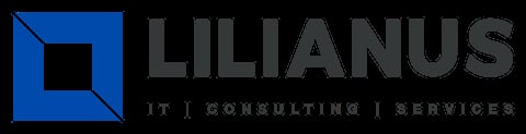Lilianus IT Consulting Services logo featuring blue geometric square design